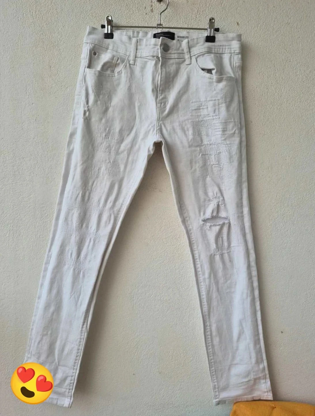 Jean skinny fit blanc uni